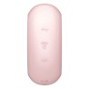 stimulateur et vibrateur double air pulse pro to go 3 rose