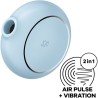 stimulateur et vibrateur double air pulse pro to go 3 bleu
