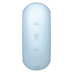 stimulateur et vibrateur double air pulse pro to go 3 bleu