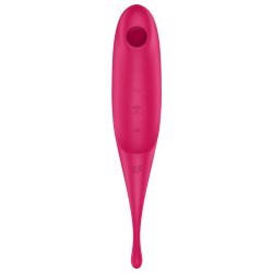 stimulateur et vibrateur twirling pro air pulse rouge