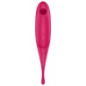 stimulateur et vibrateur twirling pro air pulse rouge
