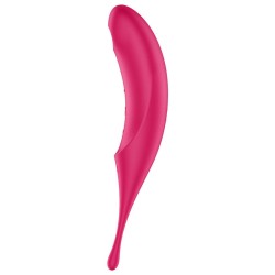stimulateur et vibrateur twirling pro air pulse rouge