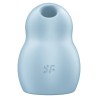 stimulateur et vibrateur double air pulse pro to go 1 bleu