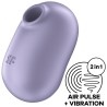 stimulateur et vibrateur double air pulse pro to go 2 violet