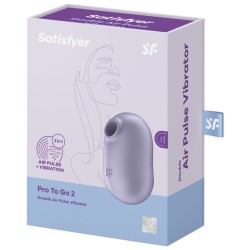 stimulateur et vibrateur double air pulse pro to go 2 violet
