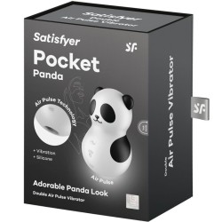 pocket panda stimulateur & vibrateur noir et blanc