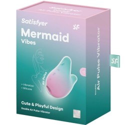 mermaid vibes stimulateur & vibrateur menthe et rose
