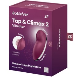 tap & climax 2 vibrateur & stimulateur rouge