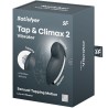 tap & climax 2 vibrateur & stimulateur gris