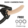 toys harnais + dong flesh silicone 17 cm -o- 3 cm