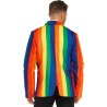 blazer + cravate arc-en-ciel s