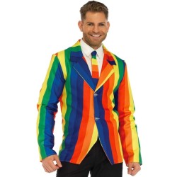blazer + cravate arc-en-ciel m