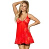 babydoll floral laces rouge l - xl