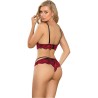 set ensemble deux pièces top et culotte en dentelle s-m