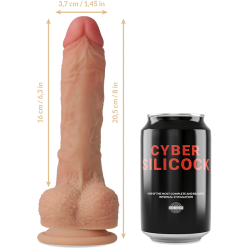 strap-on connor silicone liquide avec 3 anneaux gratuits 20.5 cm -o- 3.7 cm
