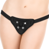 harnais + gode réaliste tigre double densité 14 cm -o- 4.46 cm