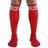 chaussettes longues taille unique rouge