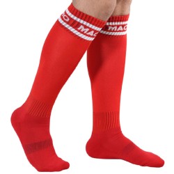 chaussettes longues taille unique rouge