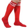 chaussettes longues taille unique rouge