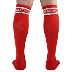 chaussettes longues taille unique rouge