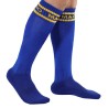 chaussettes longues taille unique bleu