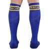 chaussettes longues taille unique bleu