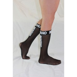 chaussettes fines taille unique noires