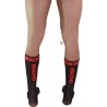 chaussettes fines taille unique noir-rouge