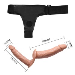 ultra passionné double godes avec harnais