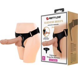 slip harnais harnais universel avec gode jerry 21,8 cm naturel