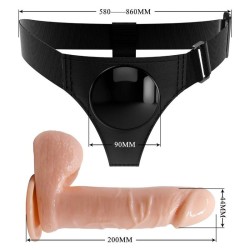harnais slips harnais universel avec gode tom 20 cm naturel