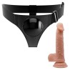 slip harnais harnais universel avec gode kevin 19 cm naturel