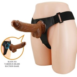 slip harnais harnais universel avec gode micheal 20 cm noir