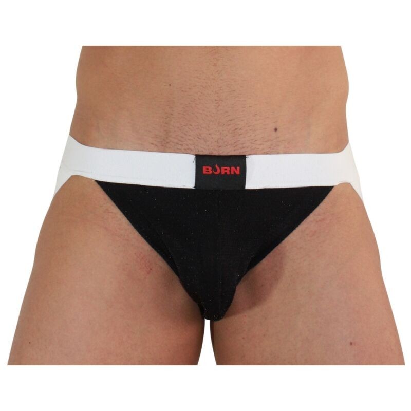 004 jock noir brillant - blanc xl 004 jock noir brillant - blanc xl