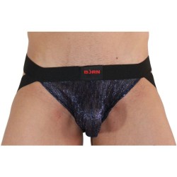 006 jock bleu brillant - noir xl