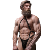 harnais jock strap en cuir écologique pour hommes