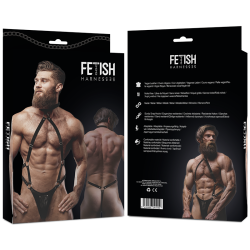 harnais jock strap en cuir écologique pour hommes