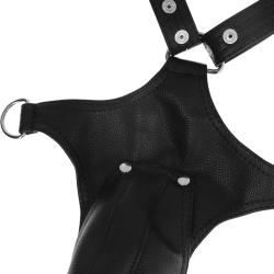 harnais jock strap en cuir écologique pour hommes