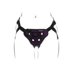 harnais en dentelle  strap-on violet