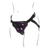 harnais en dentelle  strap-on violet