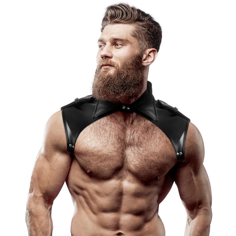 harnais de cou réglable en éco-cuir pour hommes brigade harnais de cou réglable en éco-cuir pour hommes brigade