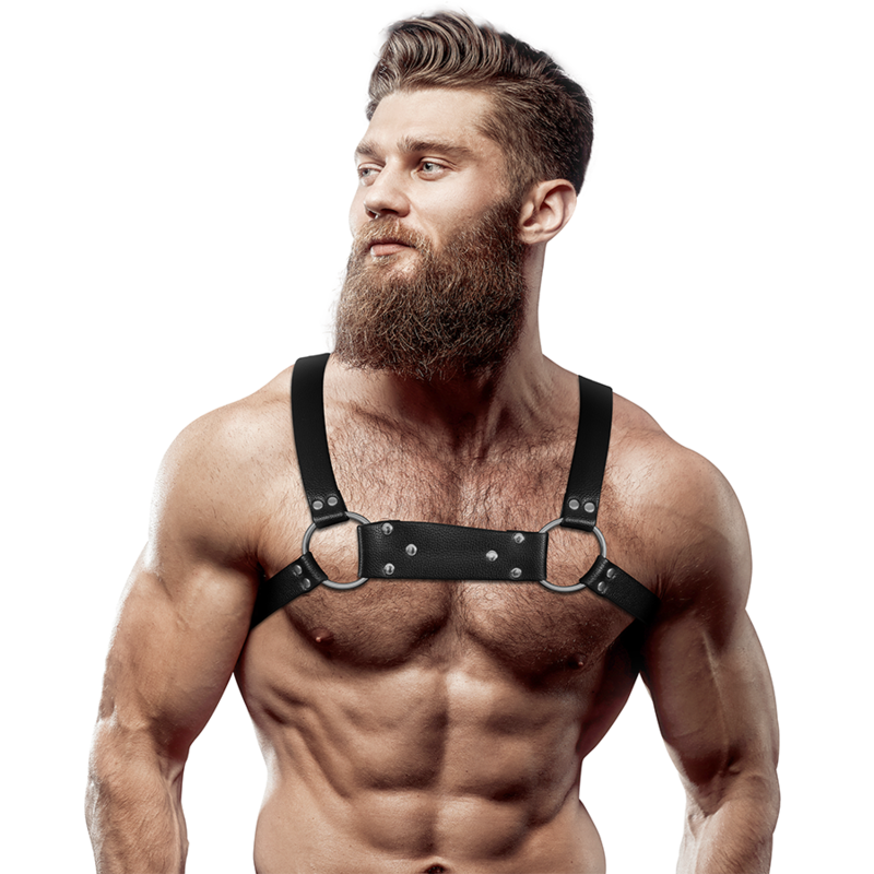 harnais de poitrine bulldog en cuir écologique pour hommes taille m-l harnais de poitrine bulldog en cuir écologique pour hommes taille m-l