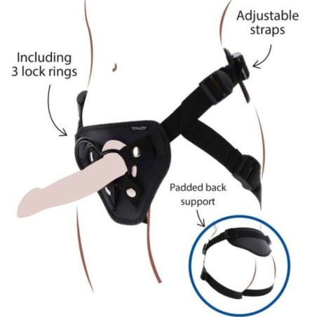 harnais strap-on deluxe noir