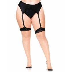 plus lycra sheer 2 tons cuisses hautes avec couture arrière et talon cubain