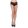 pantalon en résille avec short en dentelle
