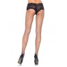 pantalon en résille avec short en dentelle