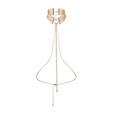 désir métallique collier métallisé doré