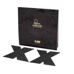 indiscrets flash cross nipple caps noir