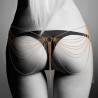 magnifique bijou chaîne métal pour taille dorée