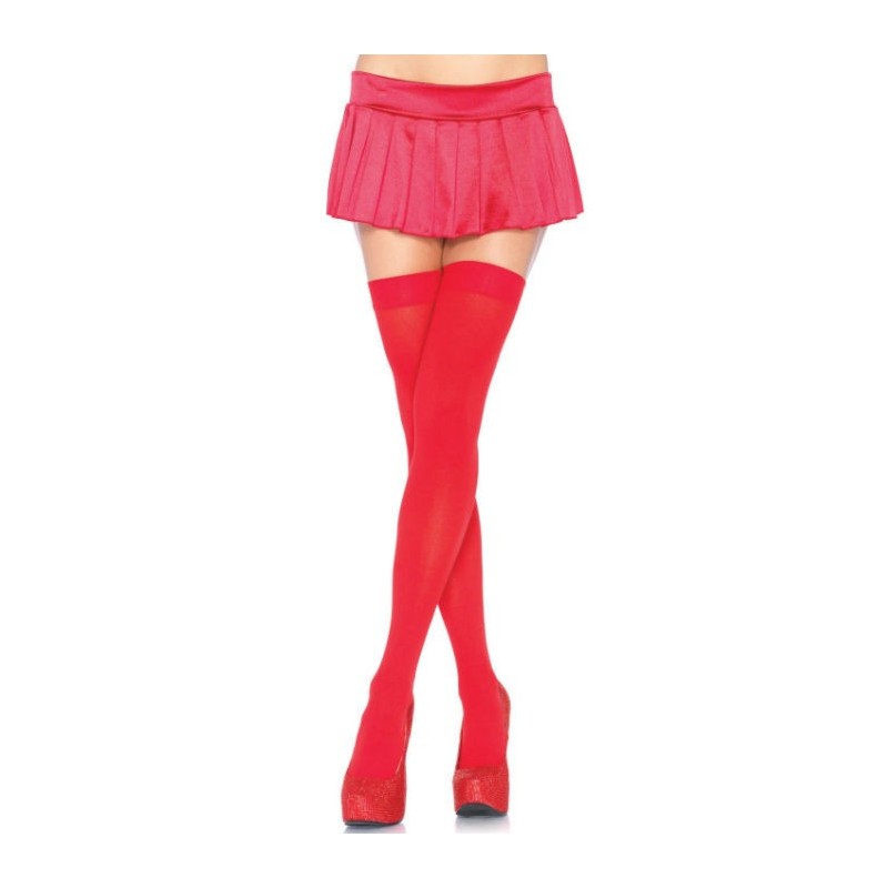 cuisses hautes en nylon rouge
